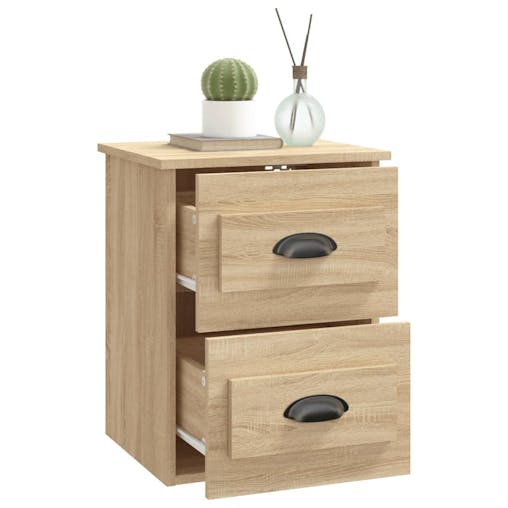 NNEVL Wall-mounted Bedside Cabinet Sonoma Oak 41.5x36x53cm
