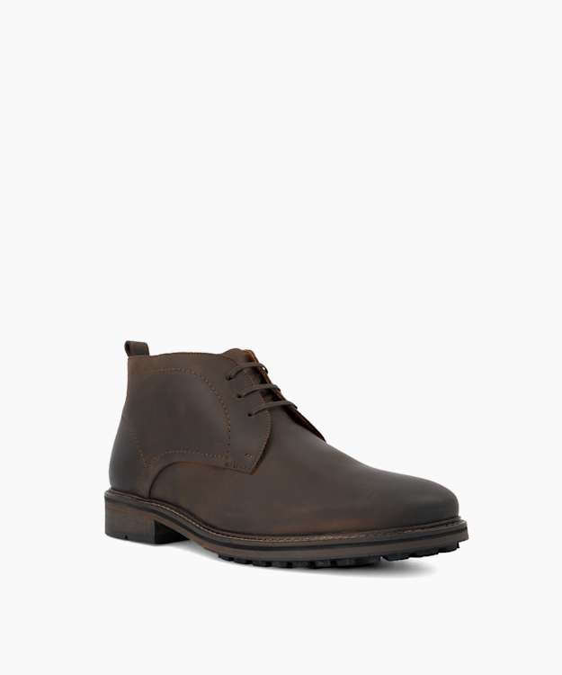 Charleys Brown - Wide Fit Leather Chukka Boots