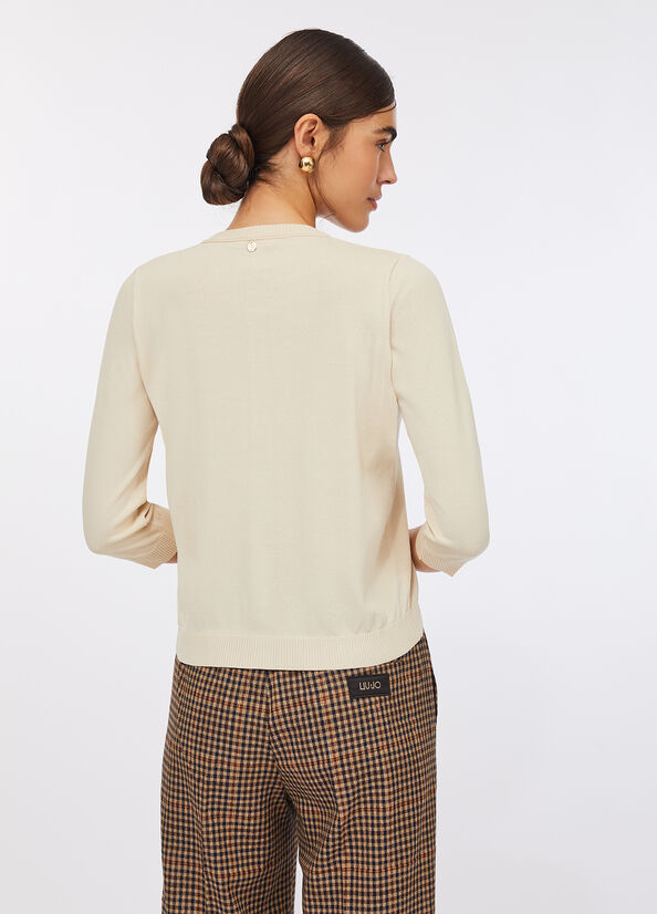 Cardigan con dettagli in pizzo