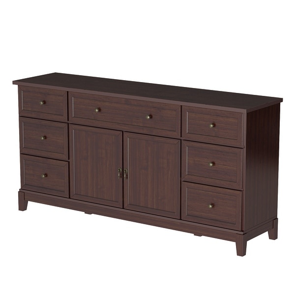 Sideboard Buffet Cabinet Storage Buffet Server Bar 2 Door and 7 Drawer