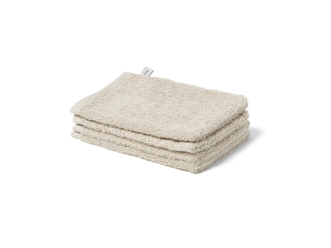 Yumeko washandjes Terry - white sand - 15x22 - 4 st