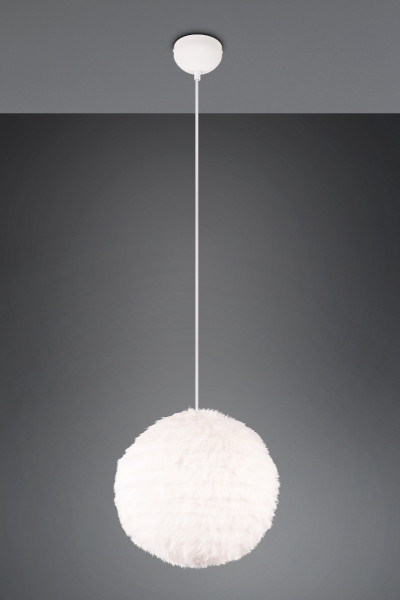 Lampa wisząca biała FURRY 1xE27x10W wym: 150x35x35 cm RL
