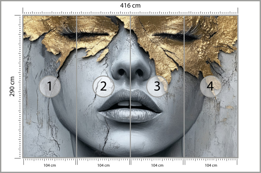 Fototapeta Abstrakcyjny Portret Kobiety 416x290cm