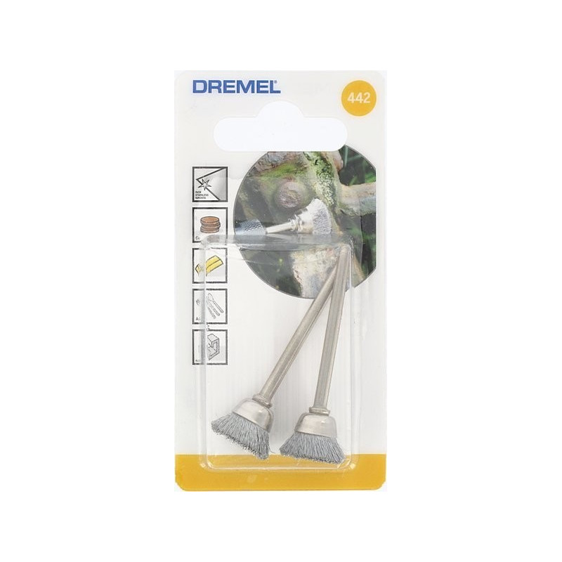 Brosse en fil d'acier Ø 13 mm 2 pièces DREMEL