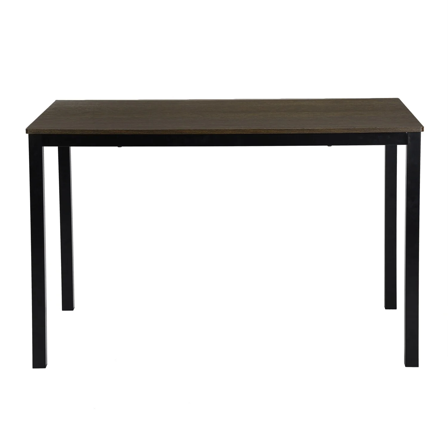 Homy Casa 47 Rectangular Dining or Work Table with Wood Grain Top and Metal Frame for Home or Office