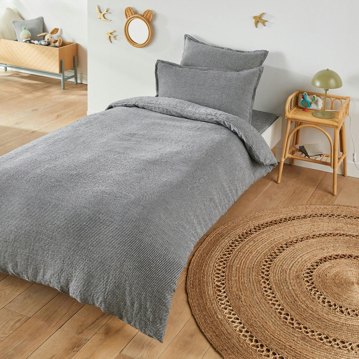 Drap housse enfant, bonnet 30cm, Linot Carreaux