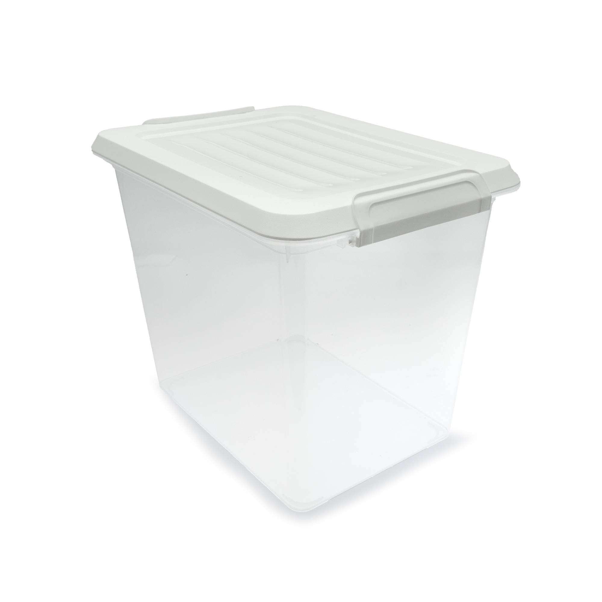 Clear White Storage Box 24 Litres