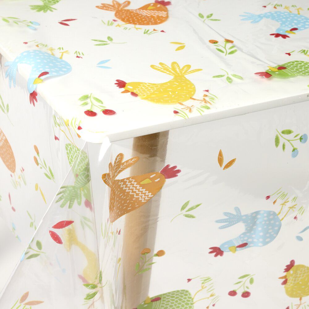 Toile cirée au mètre collection été motifs coqs 140cm