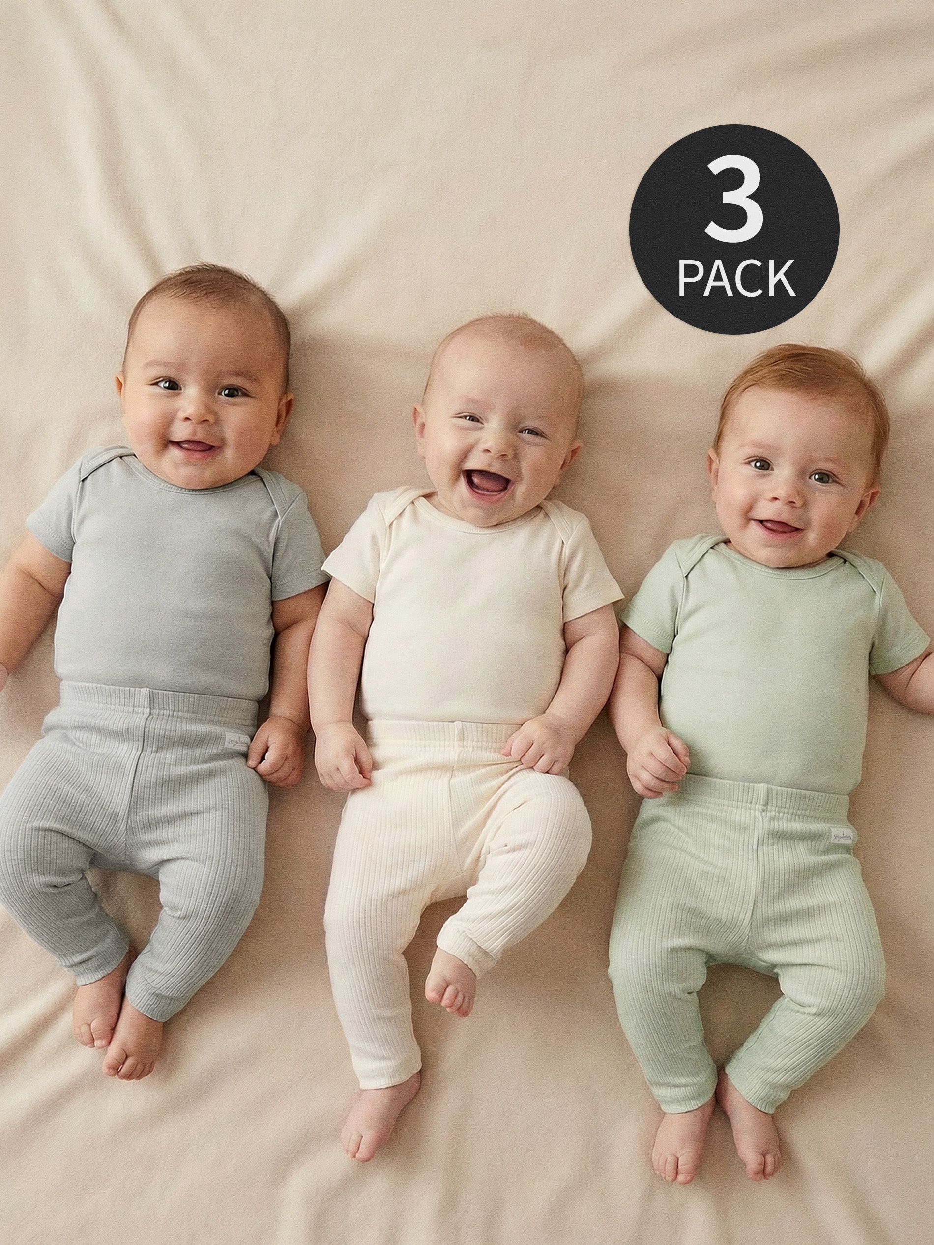 Bawełniane legginsy 3 pack