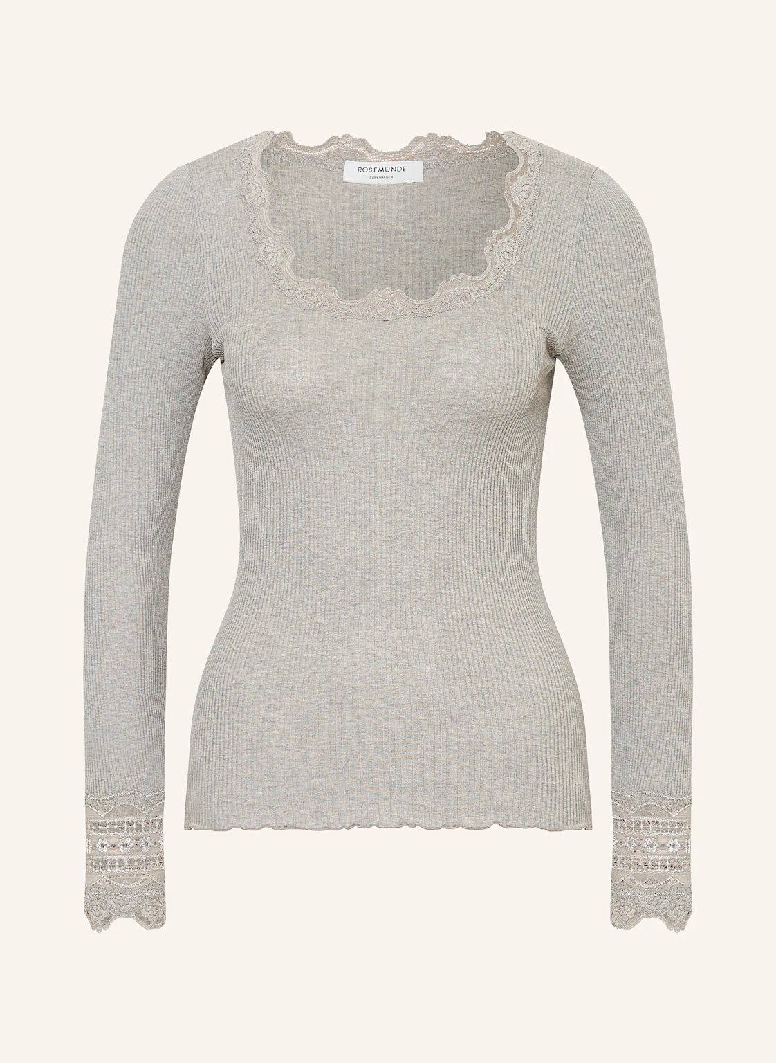 rosemunde Longsleeve BENITA aus Seide mit Spitze