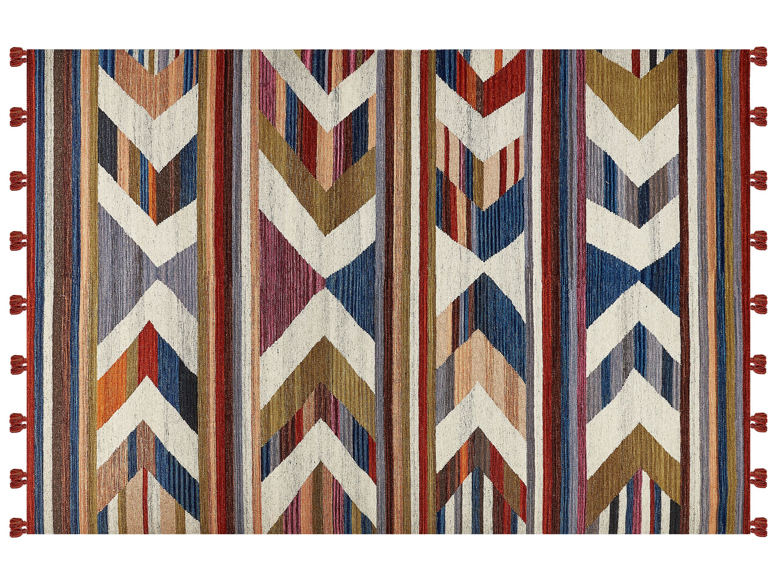 Dywan kilim ręcznie robiony 200 x 300 cm wielokolorowy