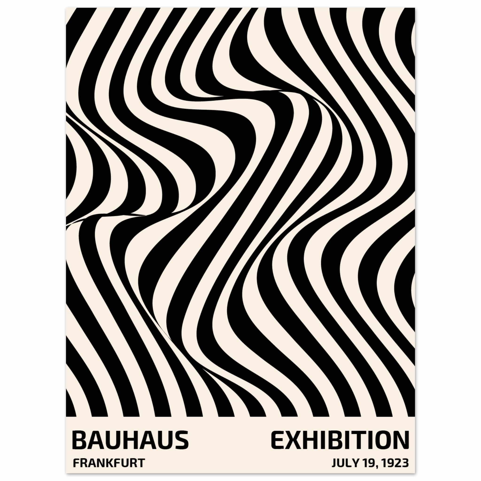 Artfulprints Poster Bauhaus - Exhibition Frankfurt  - 30x40 cm - Zwart / Wit