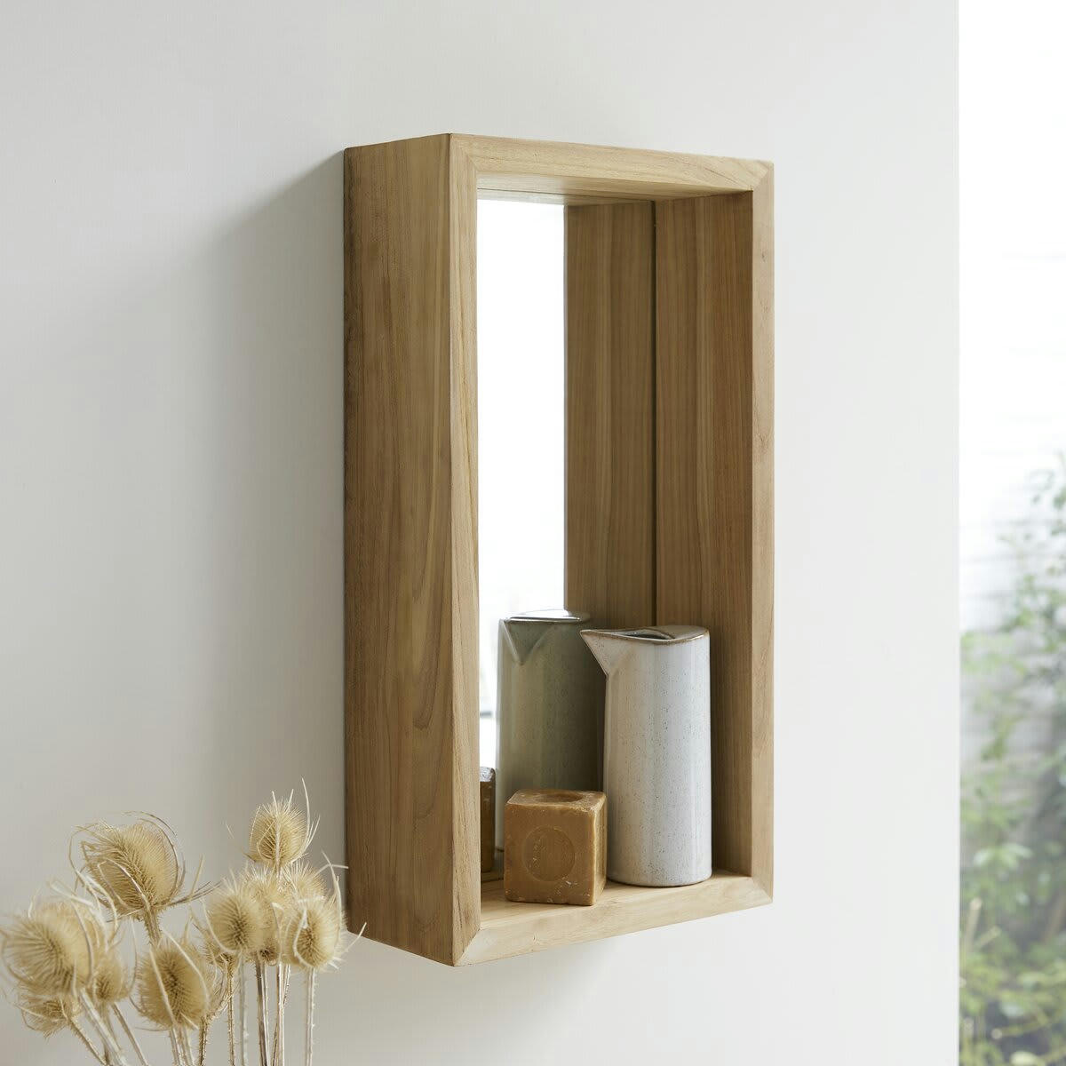 STELLE - Miroir en teck 55x30 cm