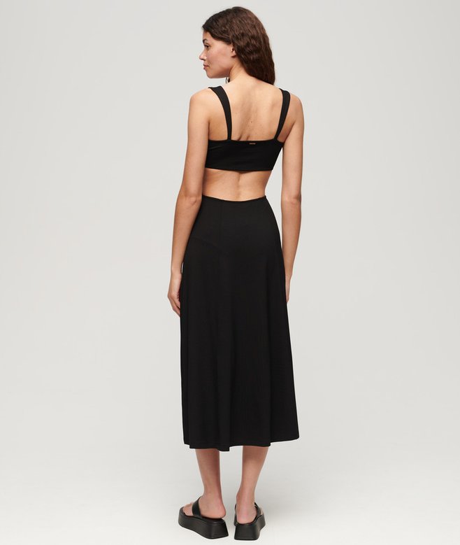 Jersey Cutout Midi Dress