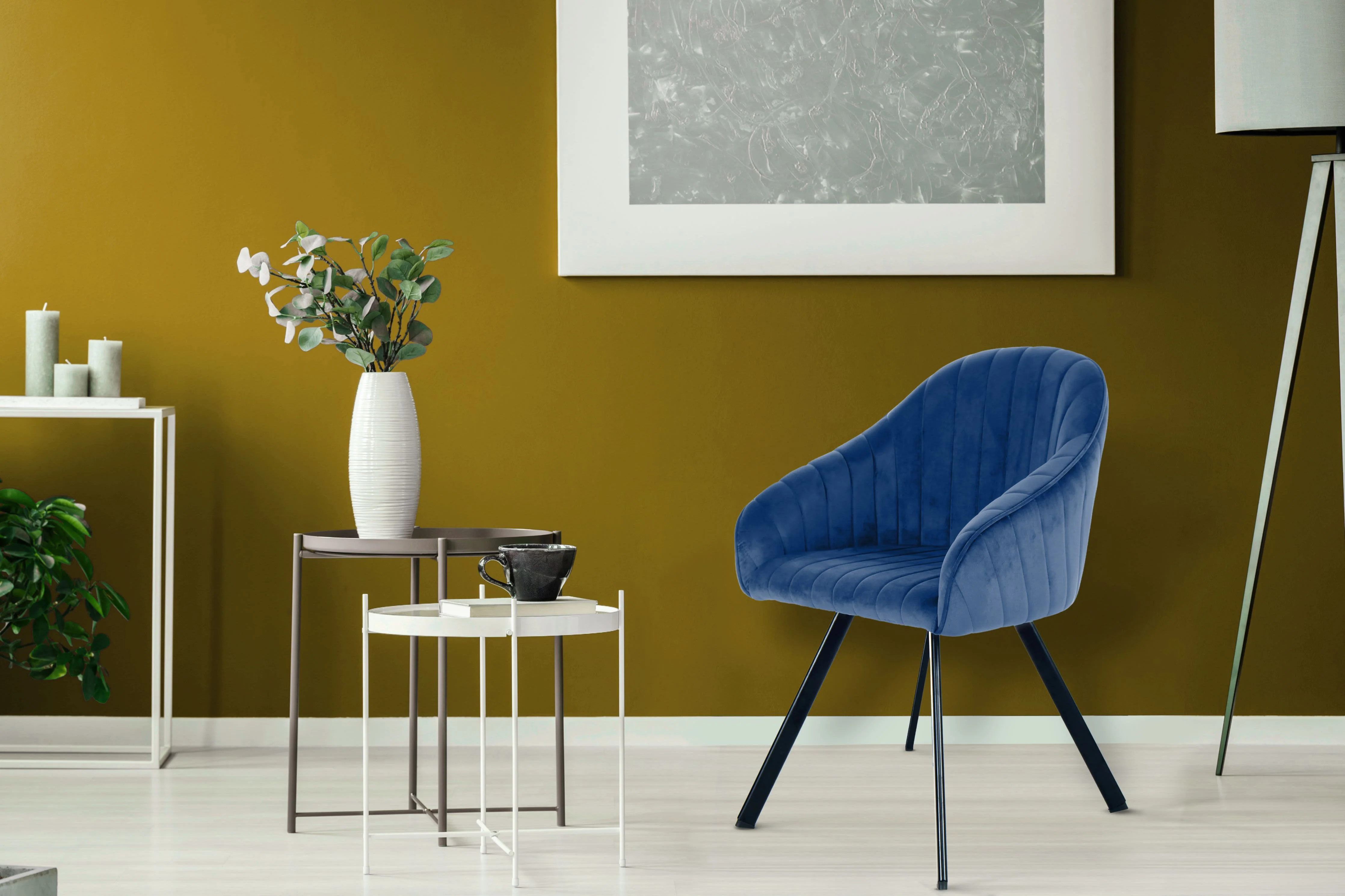 Set van 2 eetkamerstoelen Jules velvet