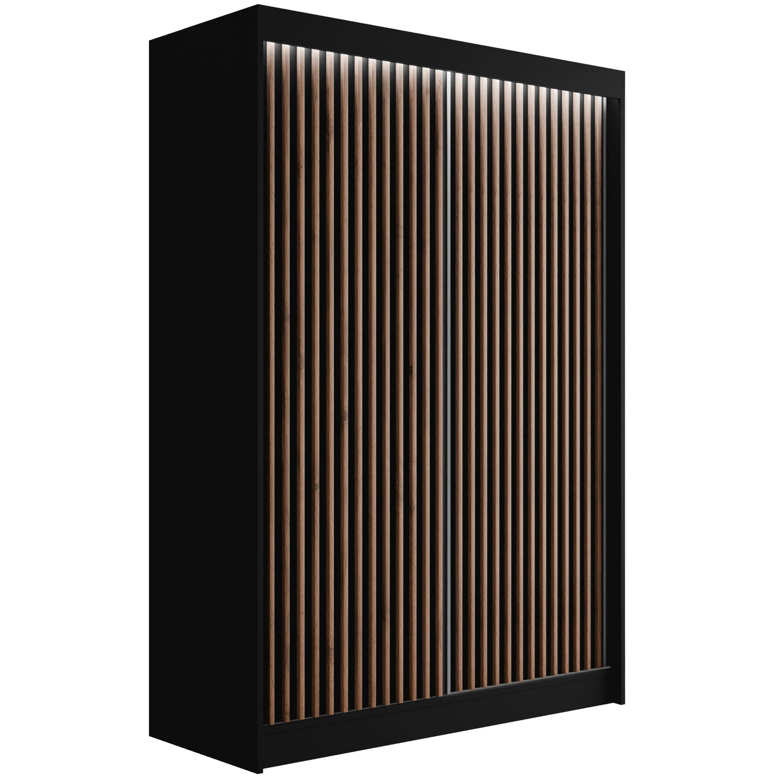 Szafa LED z drzwiami przesuwnymi i lamelami VILANv2 150 x 215 cm