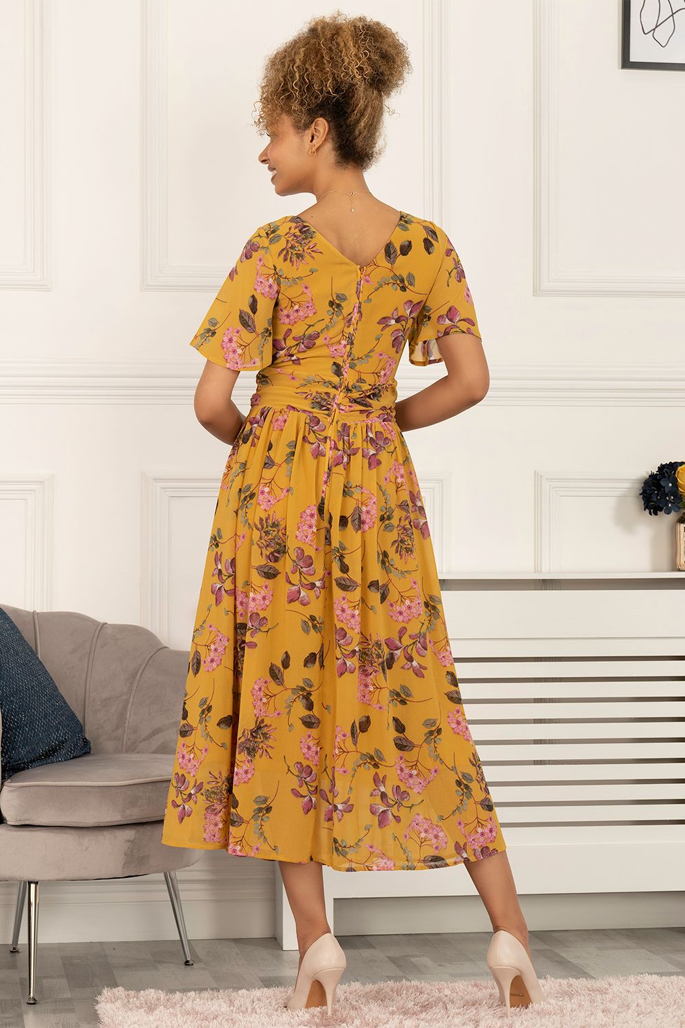 Jolie Moi Haylee Print Chiffon Maxi Dress