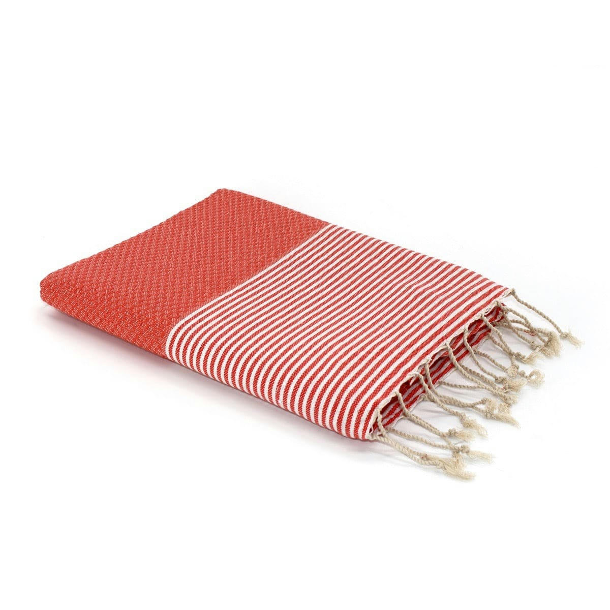 IBIZA - Fouta coton  100x200 orange corail