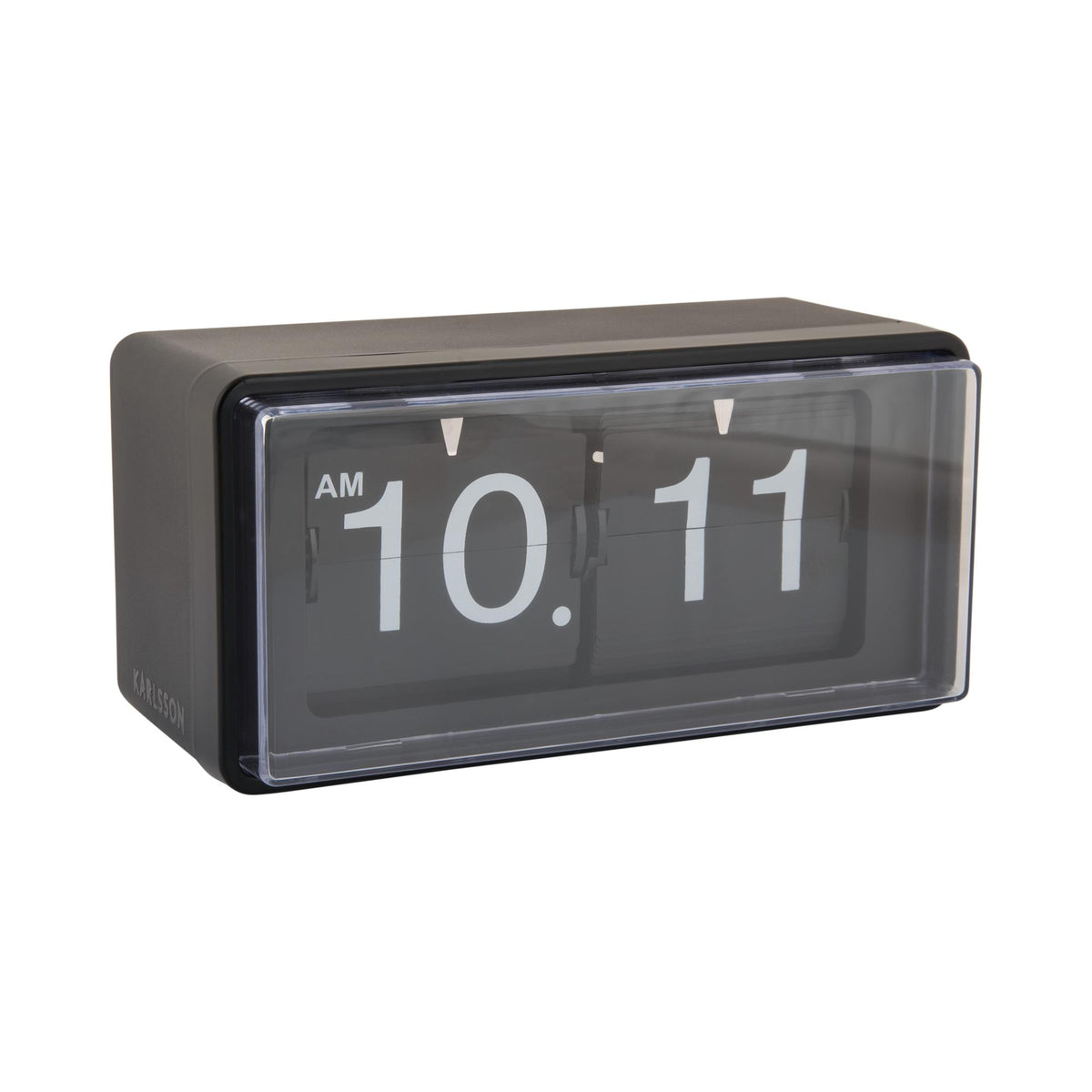 Karlsson wandklok Retro Boxed Flip - zwart - 20x10x10cm