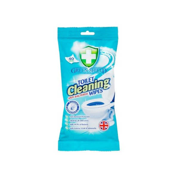 Green Shield Toilet Cleaning Wipes 40s