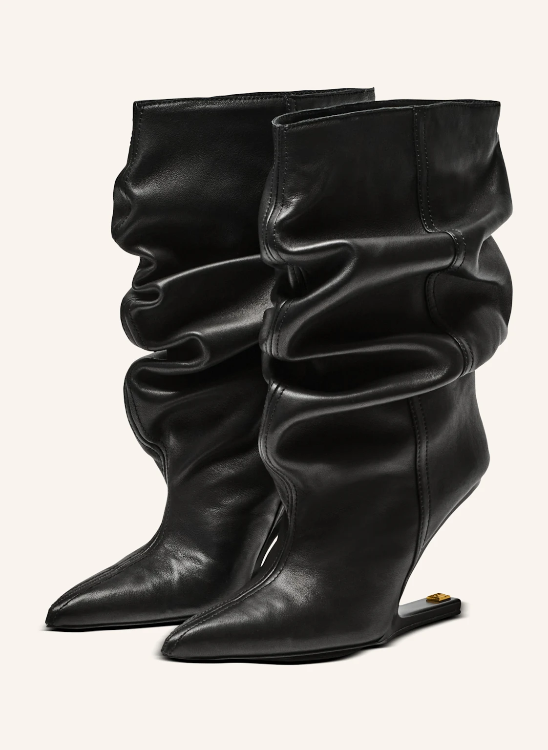 BALMAIN No Wedge-Stiefeletten aus Glattleder