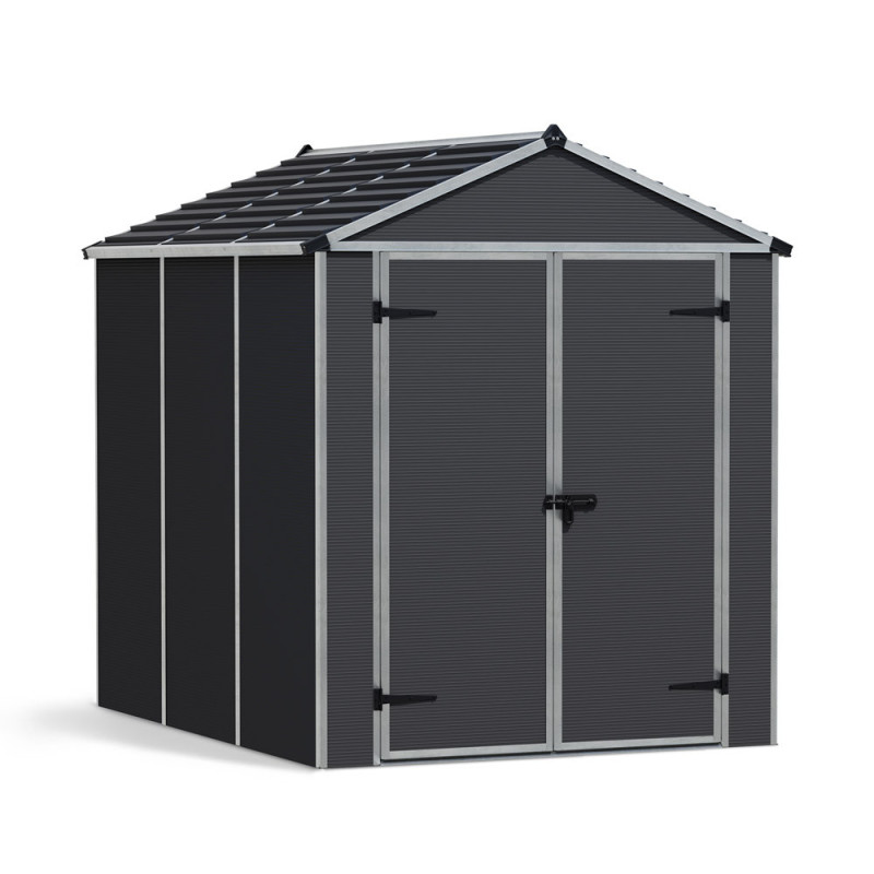 Abri de jardin en résine Rubicon gris 1,85 x 2,29 x 2,17 m CANOPIA