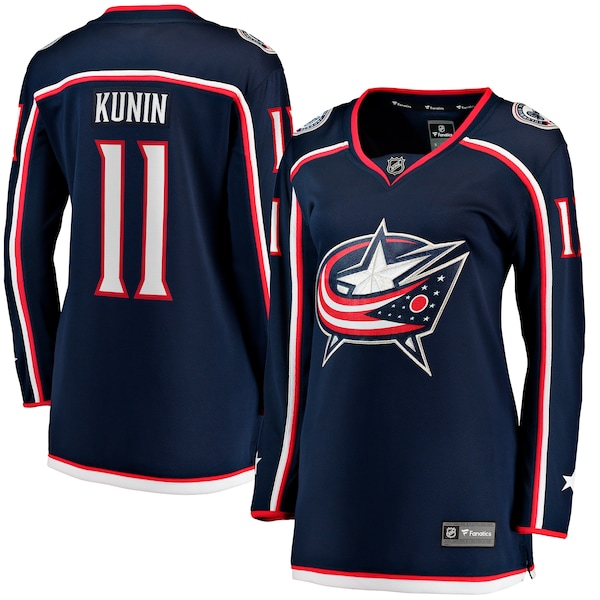 Luke Kunin Columbus Blue Jackets  Women's Home Breakaway Player Jersey - Navy