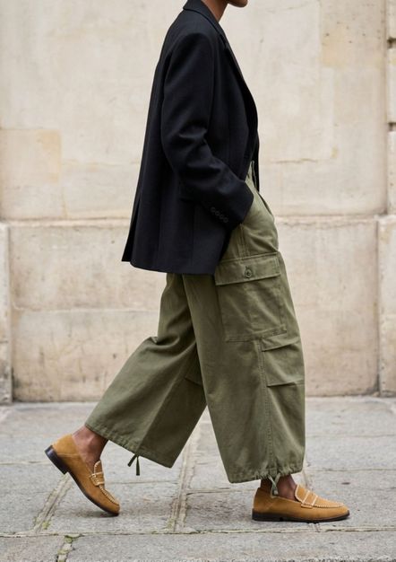 Cognac suède loafers met gestikte details