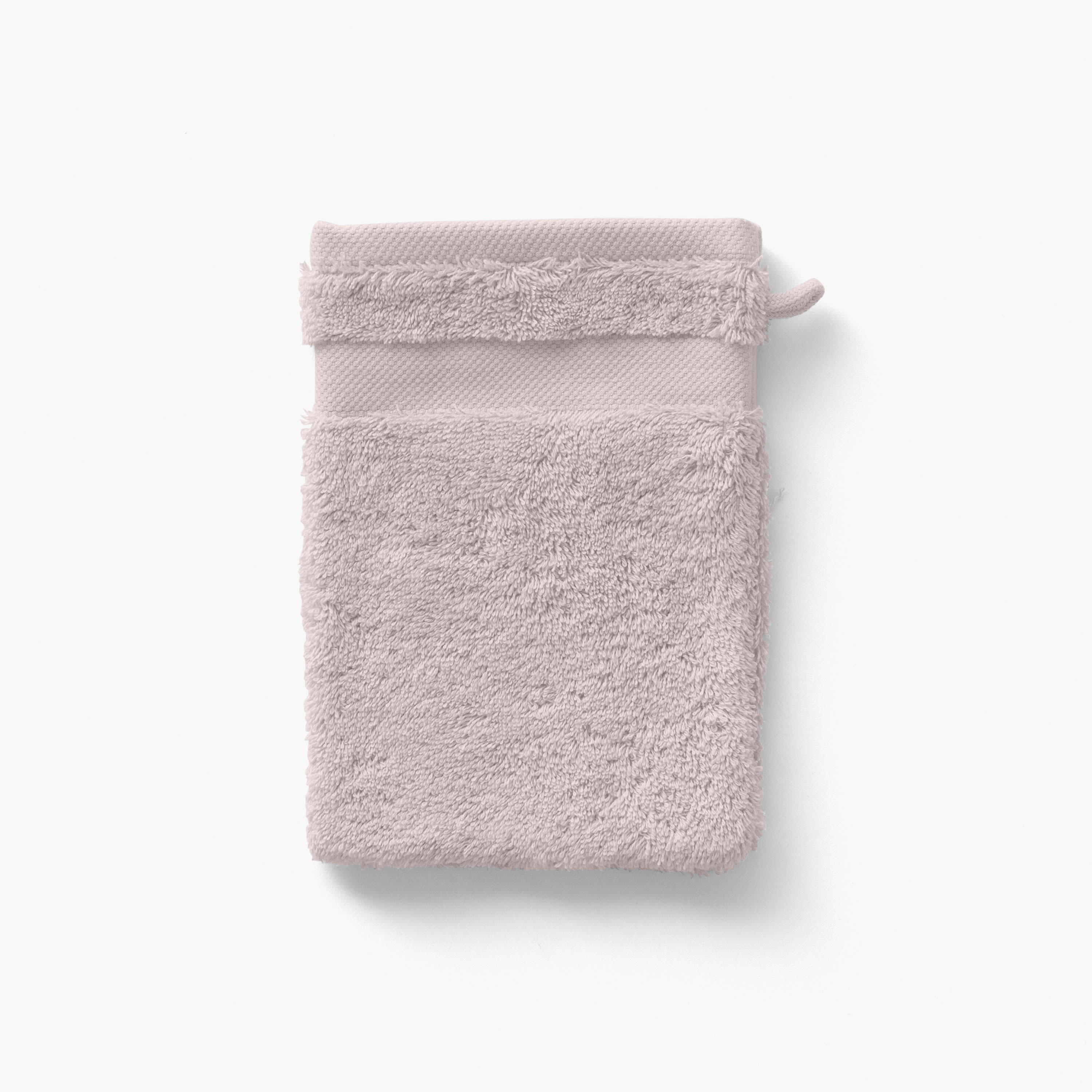LOLA 2 - Gant de toilette coton uni bouclette beige 15 x 21 cm
