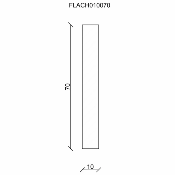Flachleiste, Fichtenholz natur, LxHxT: 240 x 7 x 1 cm