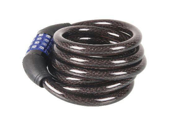 Garrison Utility 6-ft Resettable Numeric-Combination 4-Dial Cable Lock, Black