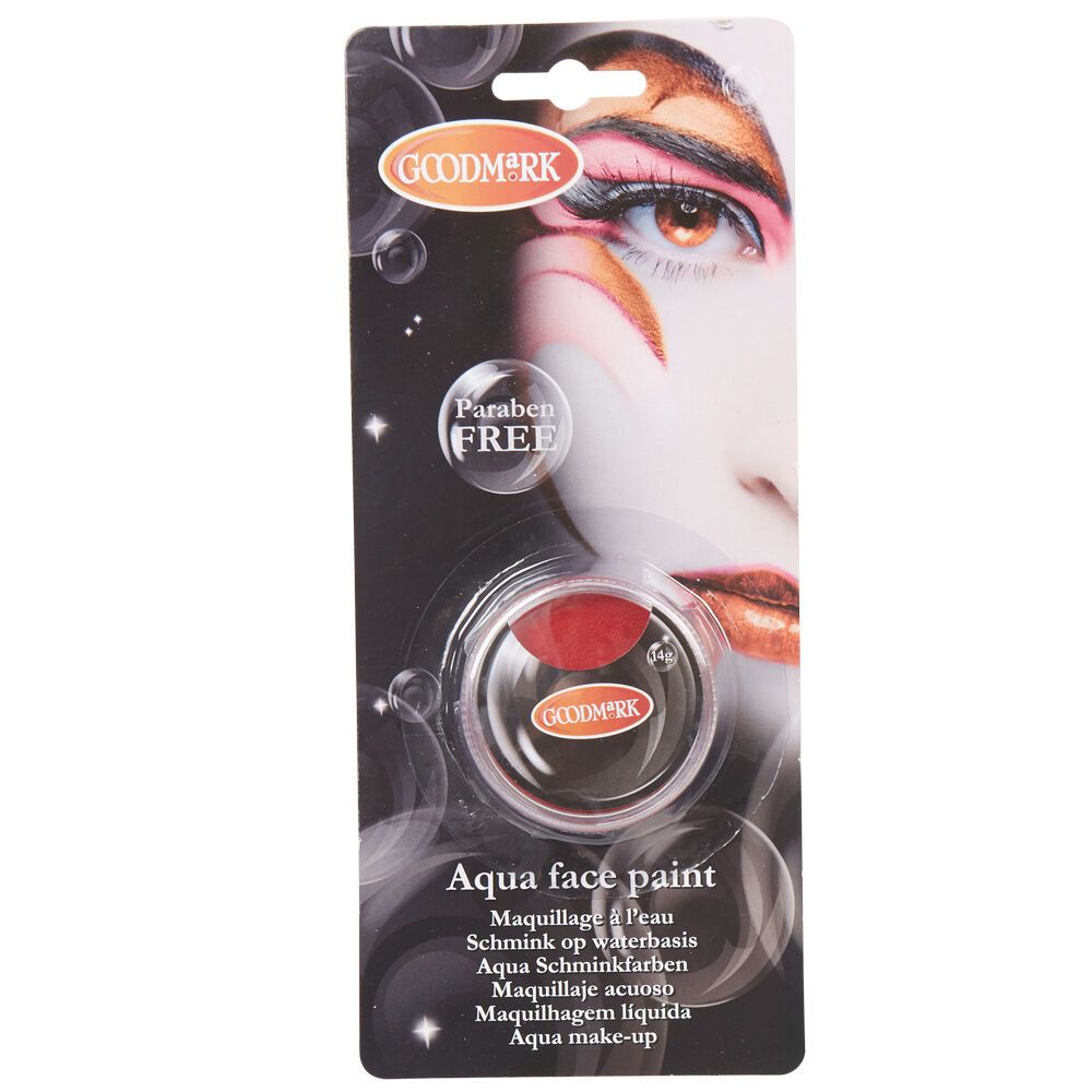 Maquillage fard à l'eau rouge