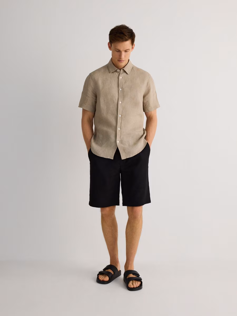 Linen Jogger Shorts
