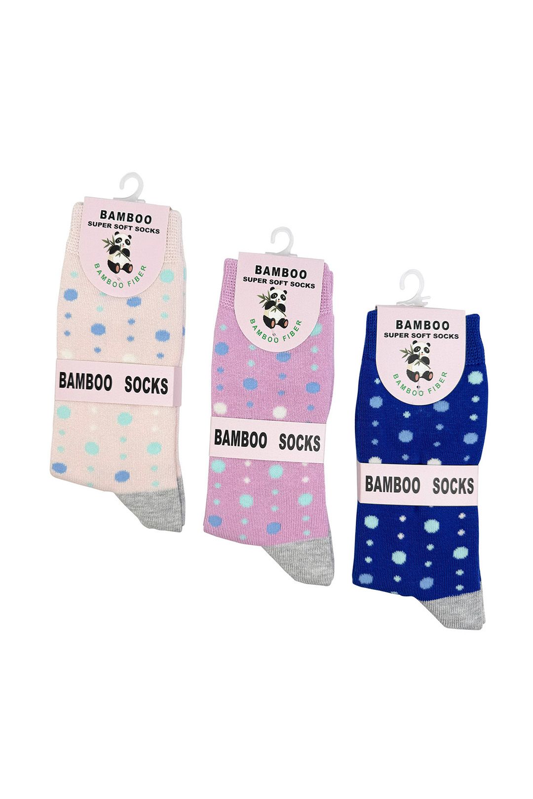 Vellin Gift Box of 3 Pairs Bamboo Socks – Polka Dot Print