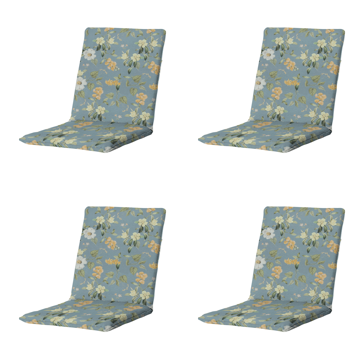 Madison stapelstoelkussen Julliete - mulitkleur - 97x49x5cm - set van 4