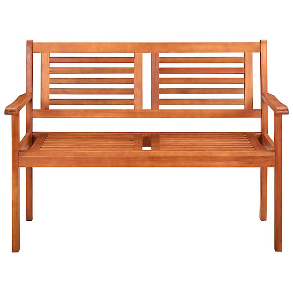Banc de jardin 2 places avec coussin 120 cm Bois d'eucalyptus vidaXL