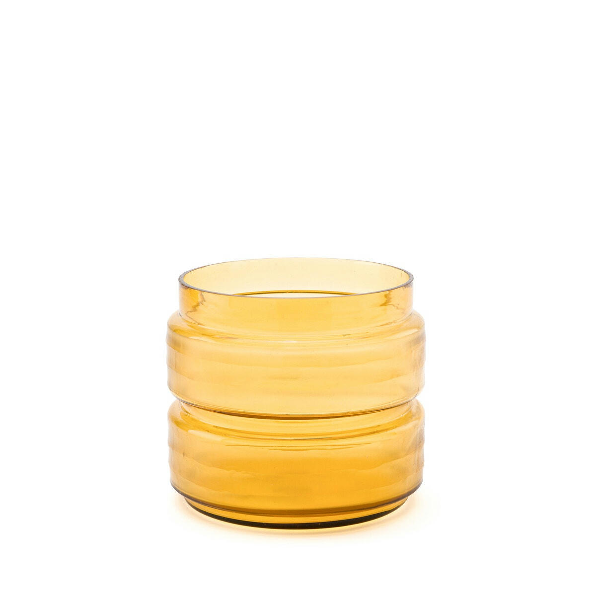 Vase en verre transparent jaune, Sunira
