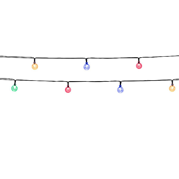 Guirlande électrique 20 lampes multicouleurs IP44 L.5,8m Lumisky, Festy color