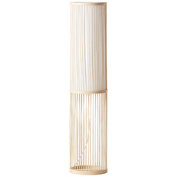 NORI Lampadaire 1L nature/blanc E27 40W - bambou/textile - ampoule non incluse