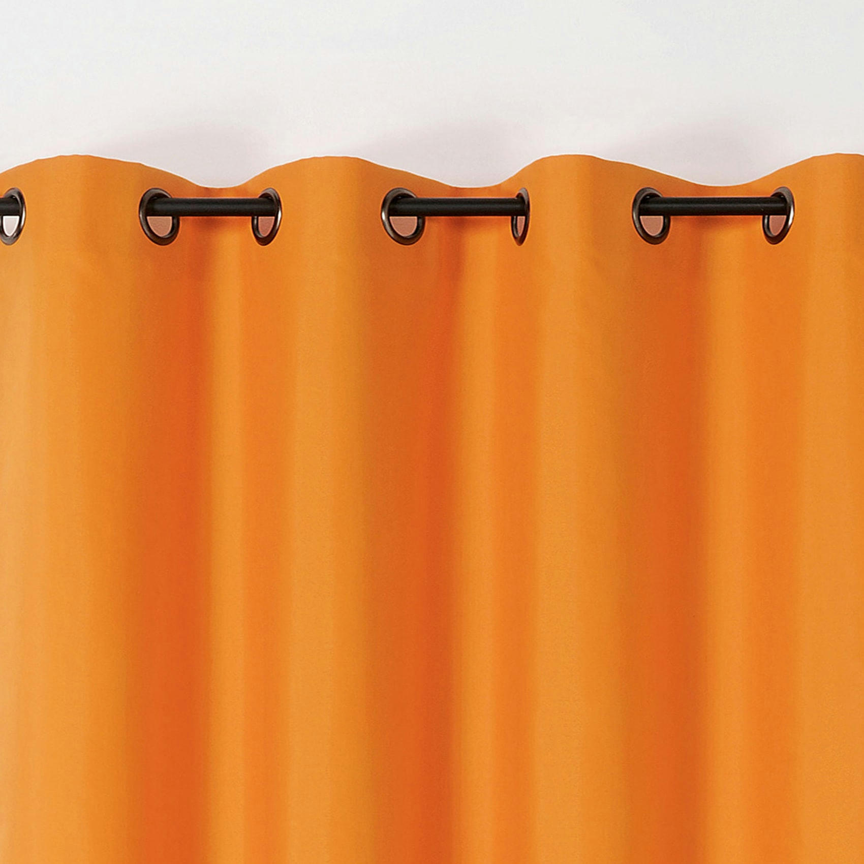 - Rideau double natte polyester orange 135x240 cm