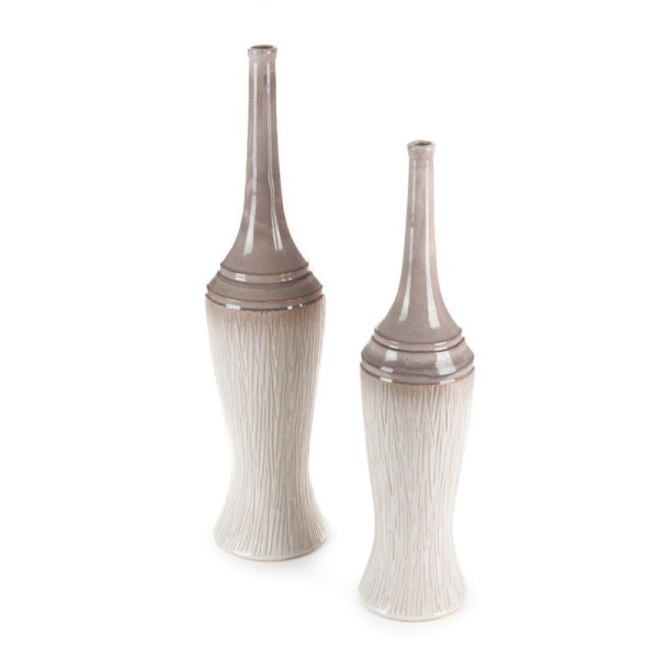 Nowoczesny wazon ceramiczny ROSINA 16X66 kremowy