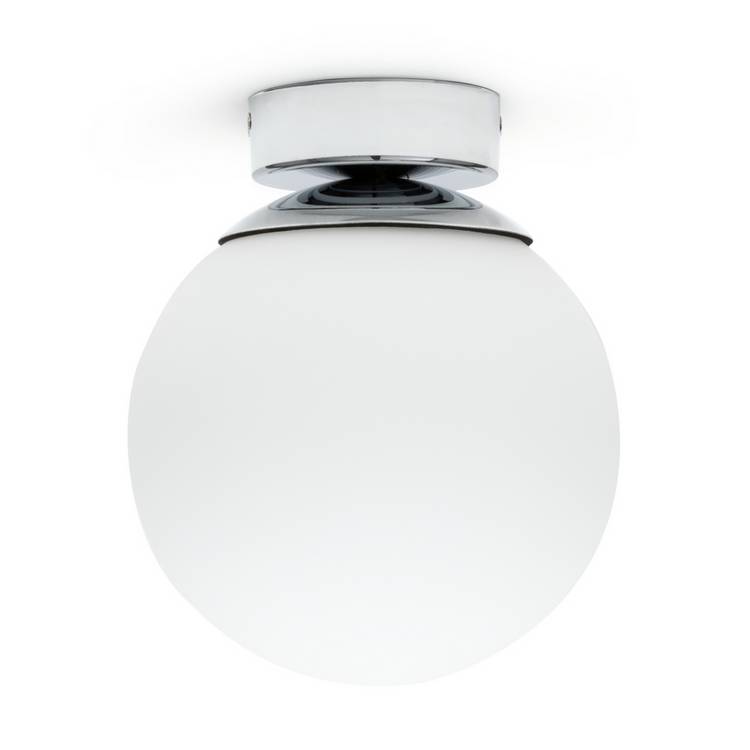 Habitat Opal Glass Bathroom Flush Ceiling Light - White