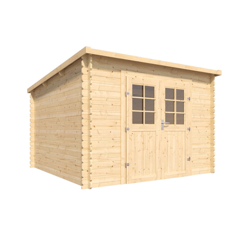 Abri de jardin en bois Vallo Modern 28 mm 3,08 x 3,02 m CERLAND