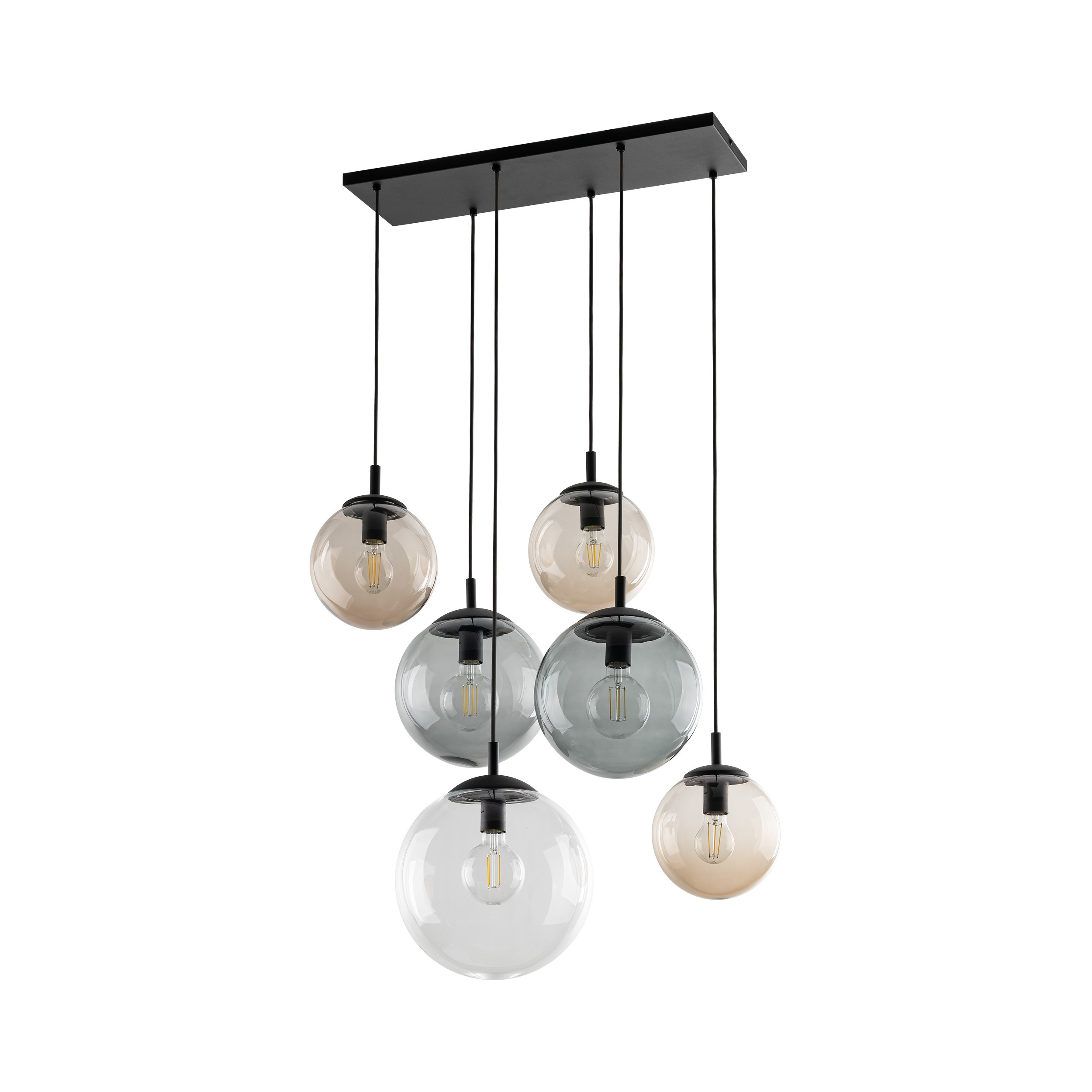 Kaskada Wisząca Lampa Z Kloszami Kule Na Kablach Tk Lighting Esme Mix Kolor