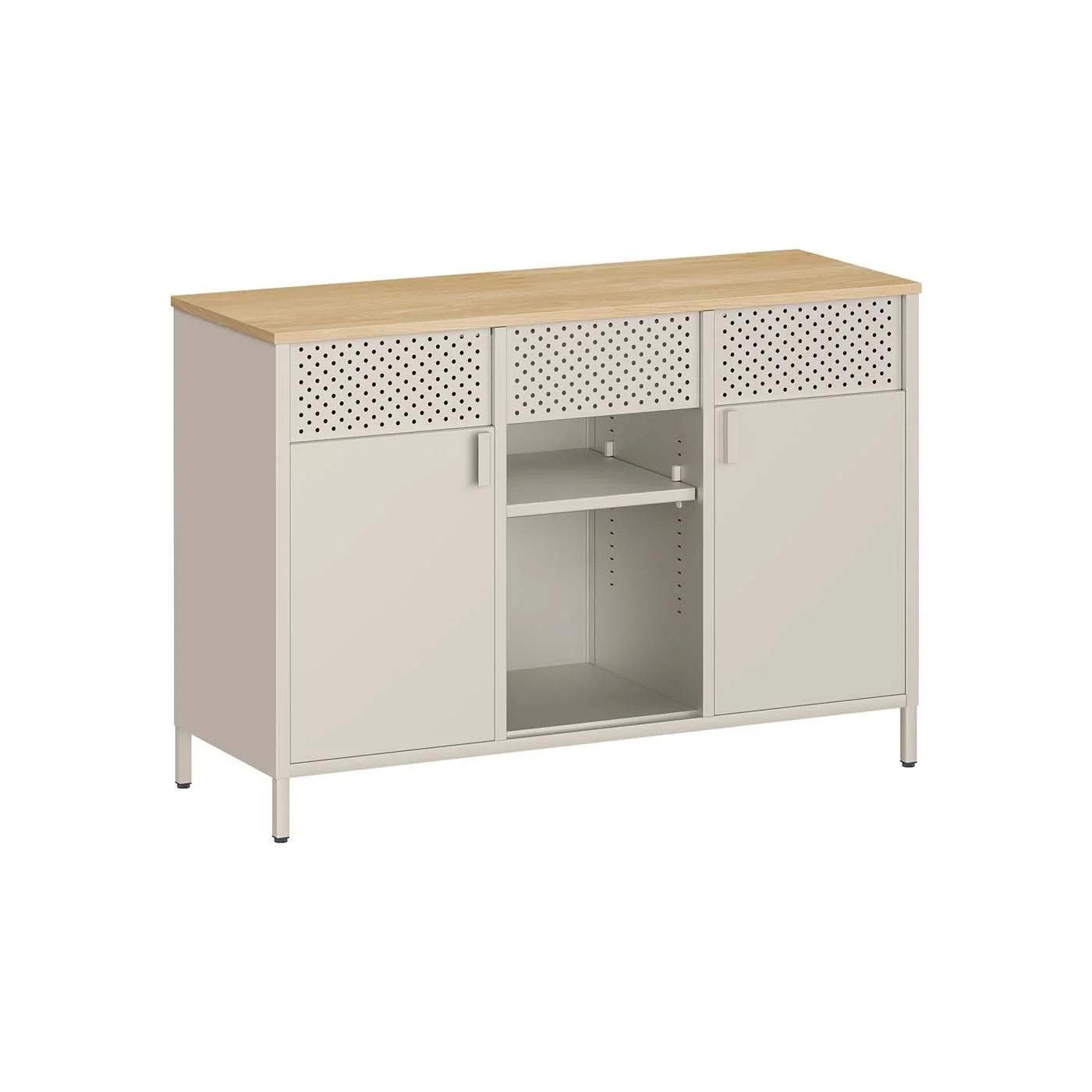 Armoire de rangement à double porte en métal