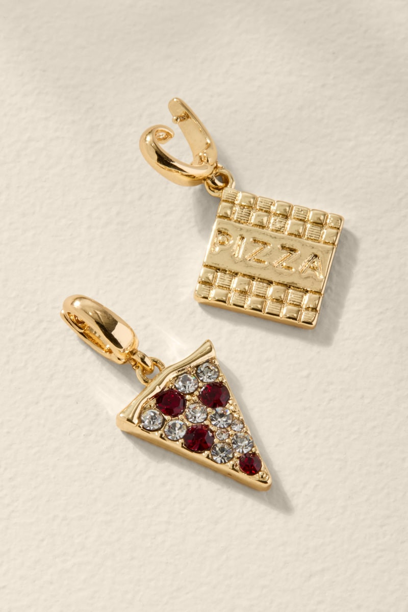 Pizza Gold Charm Set