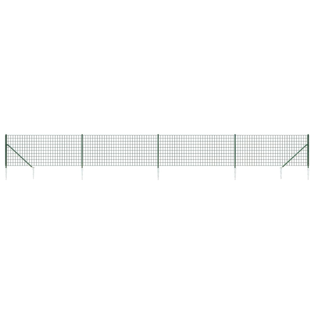 Siatka Ogrodzeniowa Ogrodzenie W Rolce Stal PVC 0,8x10 m Zielony