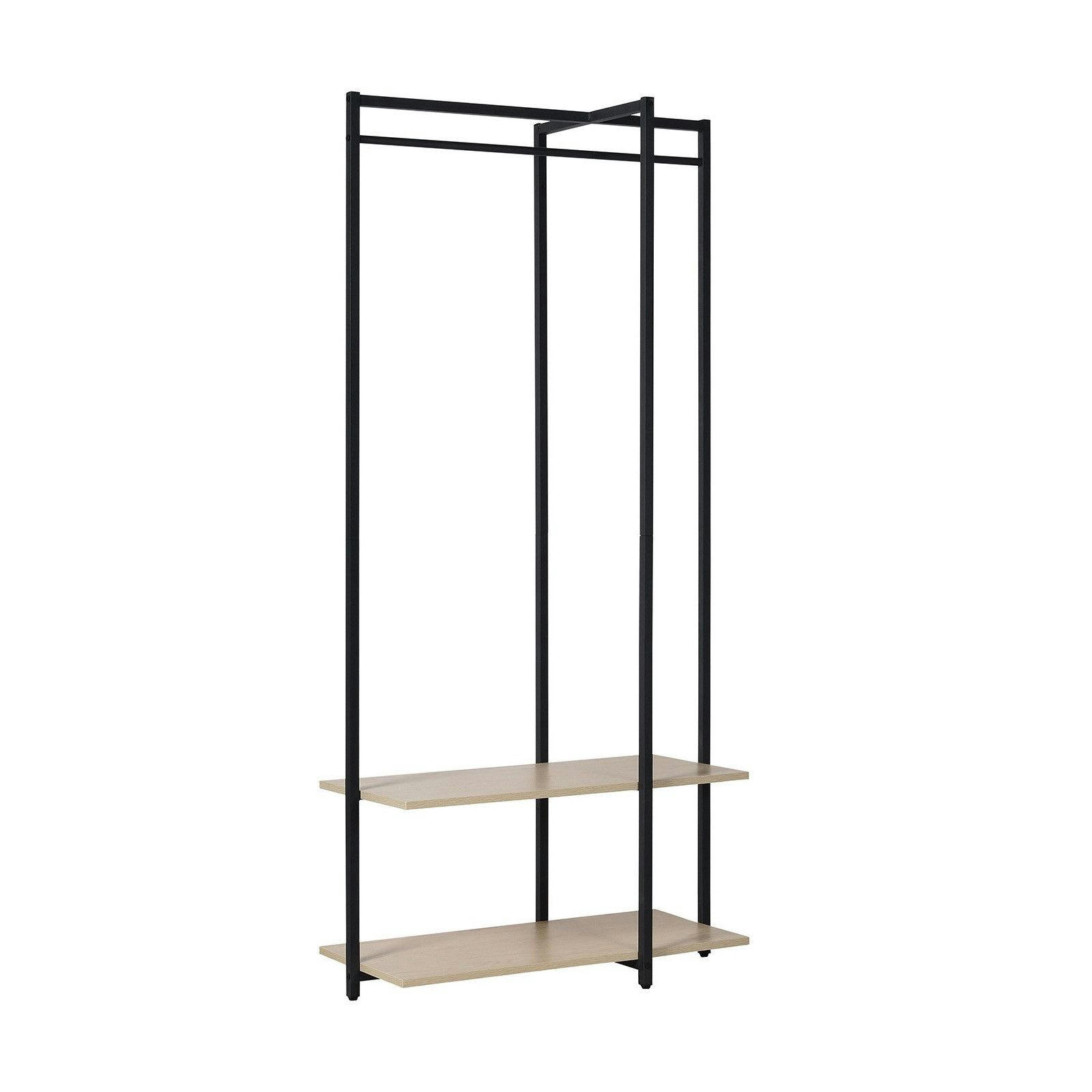 CROSS - Portant vêtements bois et métal L80 x H165 cm