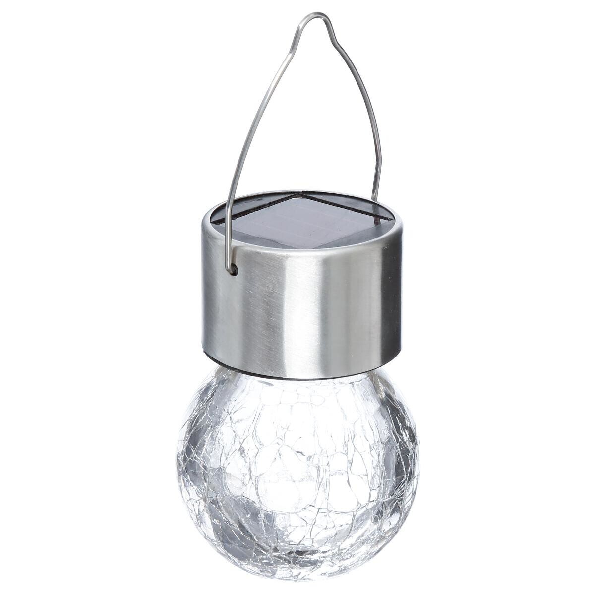 Hanging lamp "Marty" Glass, Silver, D.6 cm