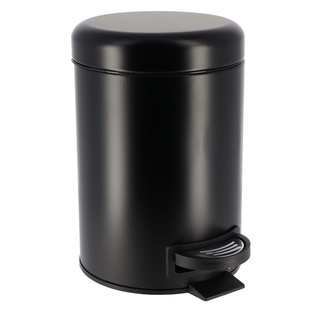 Balde wc preto mate SOFT close em metal 3l